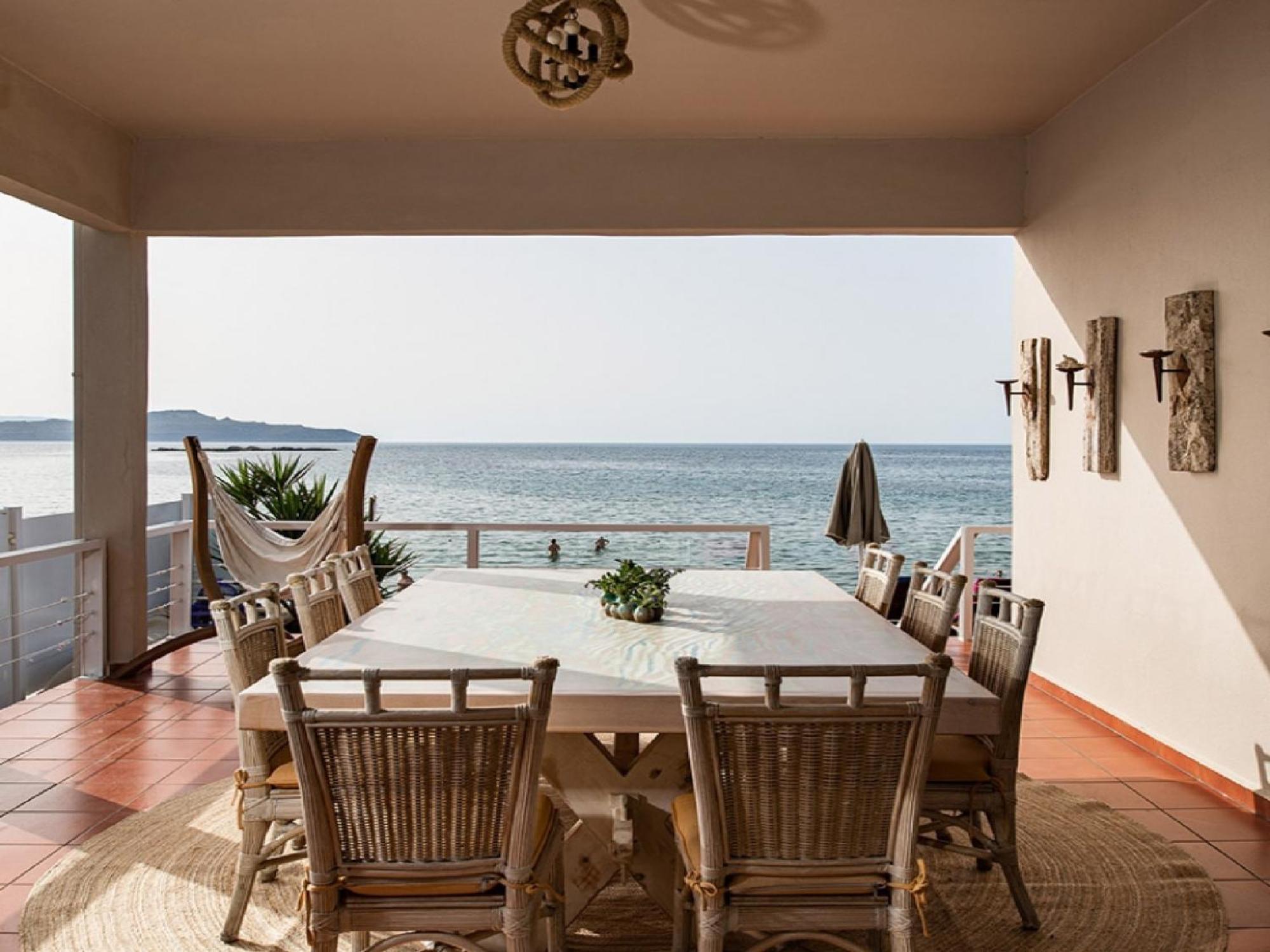 Dazzling Crete Villa | 3 Bedrooms | Villa Saffron Sunset | Beachfront Villa With Jacuzzi & Brilliant Sea Views | Chania Kato Daratso Exterior photo